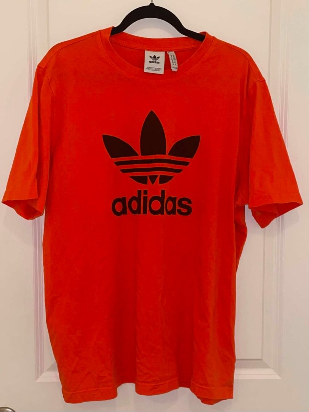 ADIDAS Men’s Orange Short Sleeve Shirt, Size XL